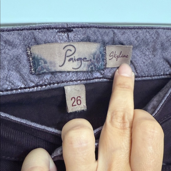 PAIGE Women's Dark Purple Skyline Jeans Sz 26 - Picture 4 of 8